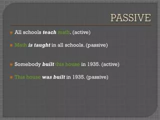 passive