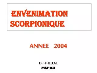 envenimation scorpionique