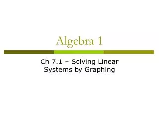 algebra 1