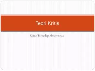 teori kritis