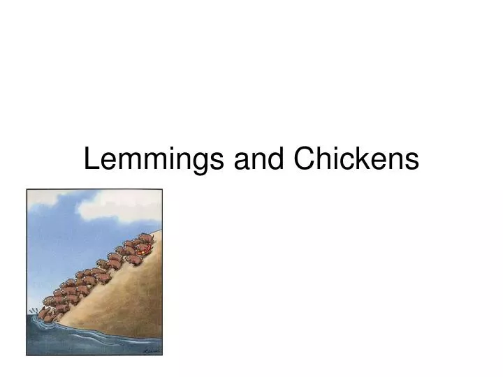 lemmings and chickens