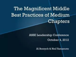 The Magnificent Middle Best Practices of Medium Chapters