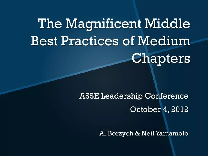 the magnificent middle best practices of medium chapters