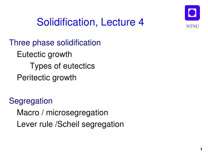solidification lecture 4