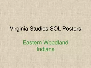 Virginia Studies SOL Posters