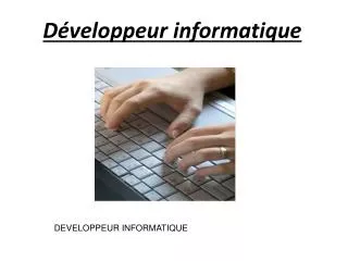 d veloppeur informatique