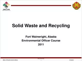 Solid Waste and Recycling