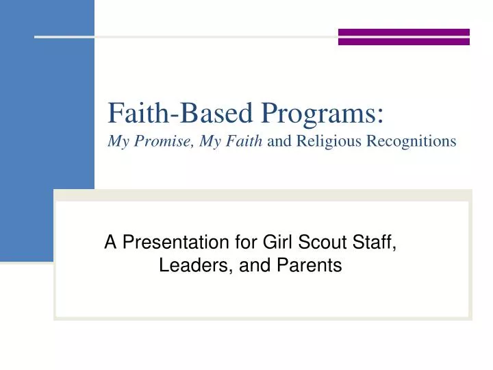 faith based programs my promise my faith and religious recognitions