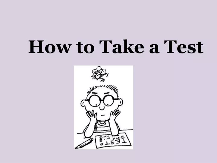 how to take a test