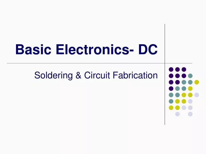 basic electronics dc