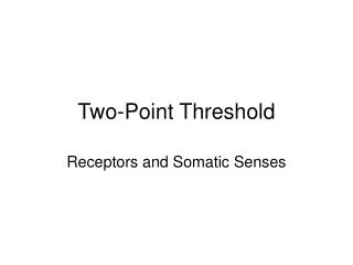 Two-Point Threshold