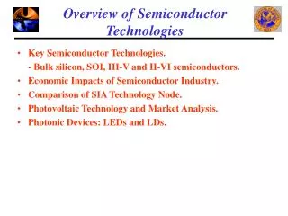 Overview of Semiconductor Technologies