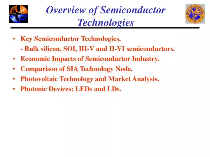 overview of semiconductor technologies