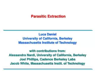 Parasitic Extraction