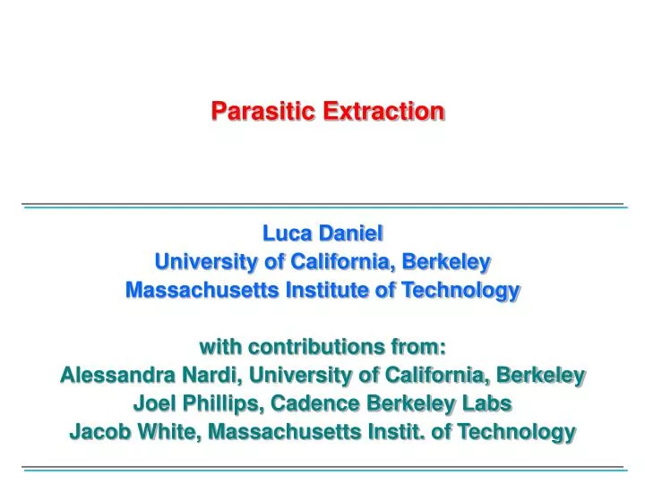 parasitic extraction
