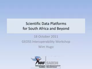 Scientific Data Platforms for South Africa and Beyond