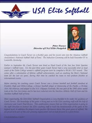 Peter Turner Director of USA Elite Fastpitch