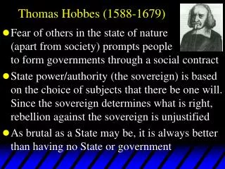 Thomas Hobbes (1588-1679)