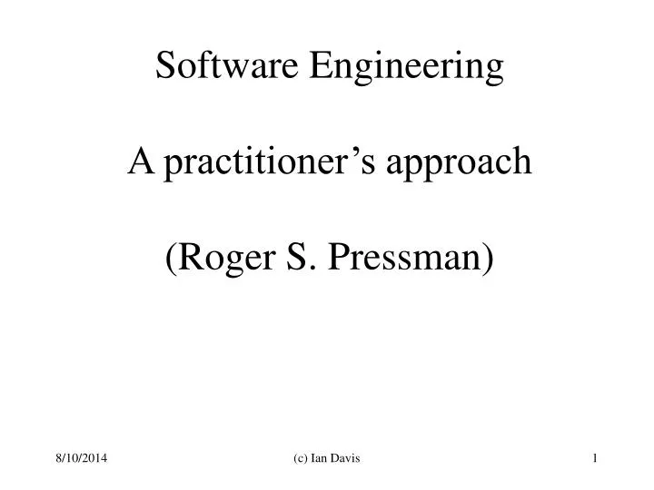 software engineering a practitioner s approach roger s pressman