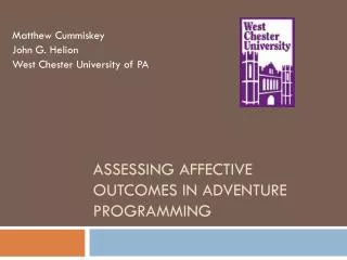 Assessing affective outcomes in ADVENTURE PROGRAMMING