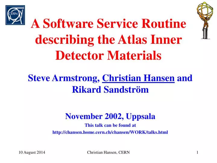 a software service routine describing the atlas inner detector materials