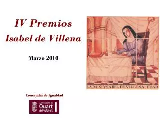 IV Premios Isabel de Villena