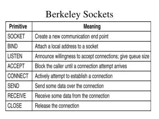Berkeley Sockets