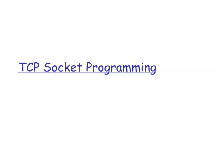 tcp socket programming