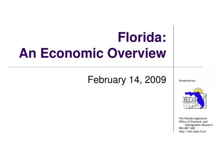 florida an economic overview
