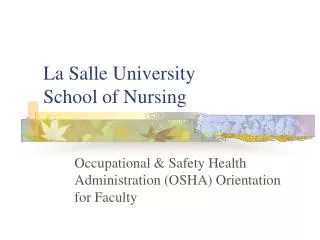 La Salle University School of Nursing