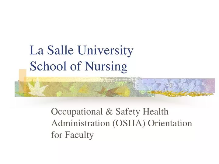la salle university school of nursing