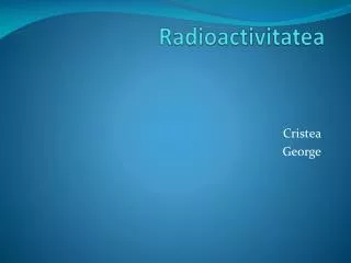 Radioactivitatea