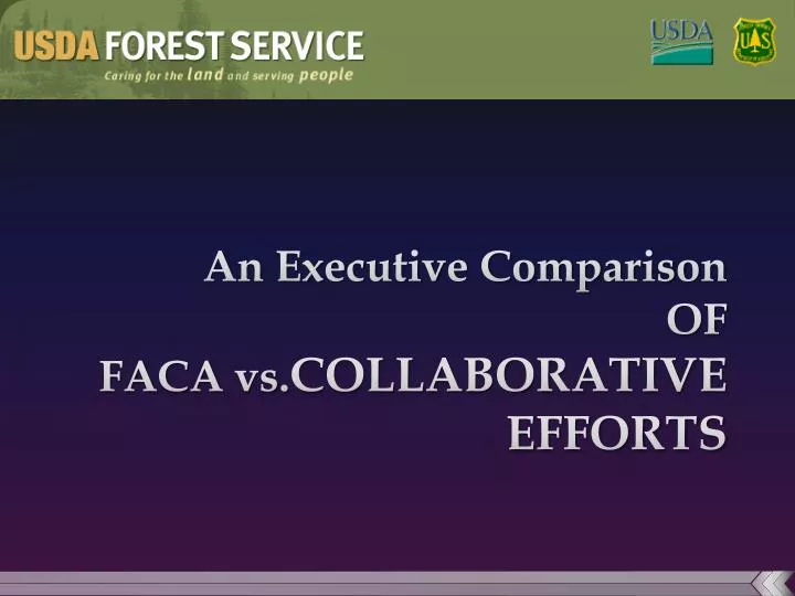 an executive comparison of faca vs collaborative efforts