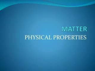 MATTER