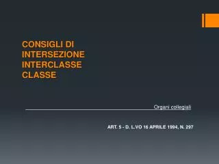consigli di intersezione interclasse classe