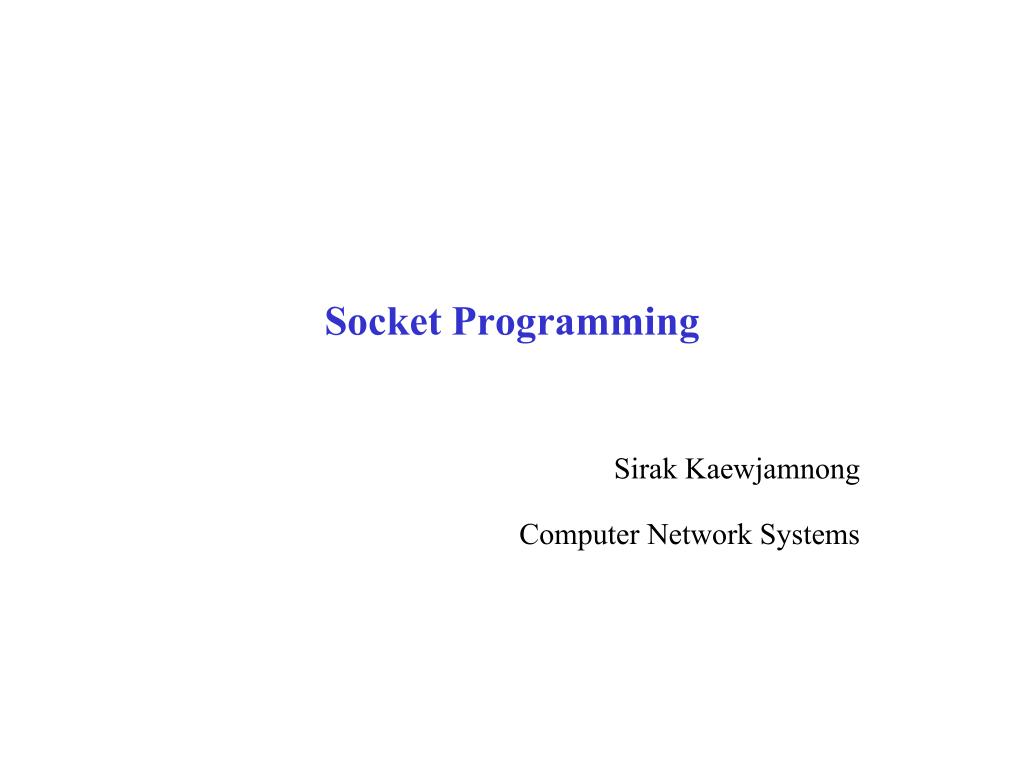 PPT - Socket Programming PowerPoint Presentation, free download - ID ...