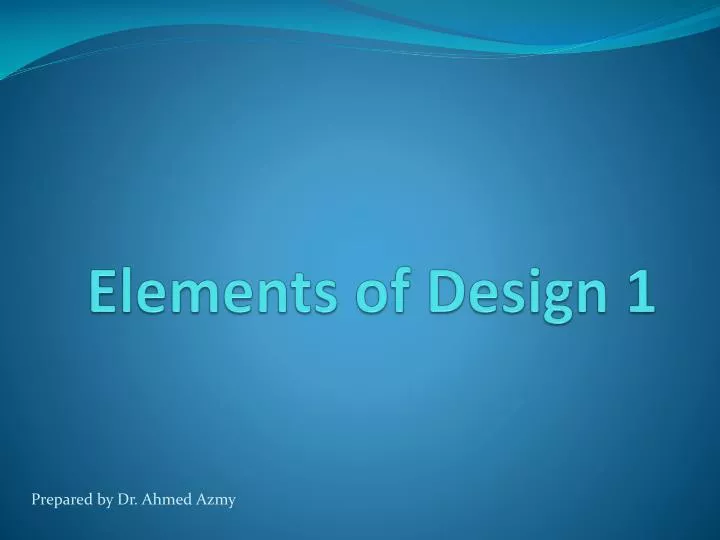 elements of design 1