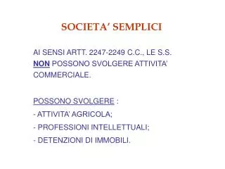 societa semplici