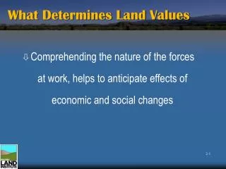 What Determines Land Values