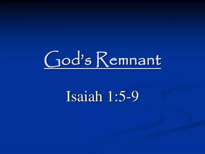 god s remnant