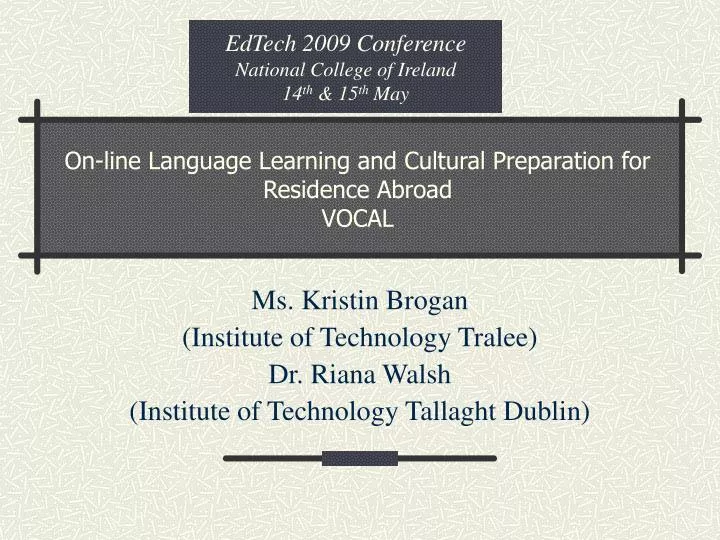 on line language learning and cultural preparation for residence abroad vocal