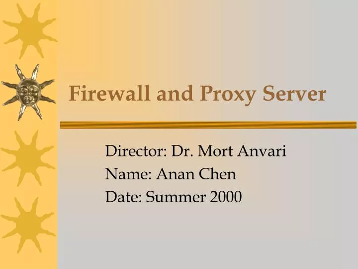 firewall and proxy server