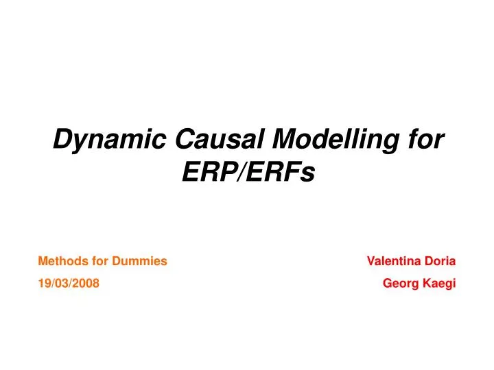 dynamic causal modelling for erp erfs