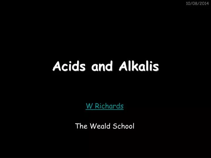 acids and alkalis