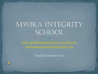 Mwika Integrity School