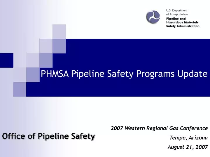 phmsa pipeline safety programs update