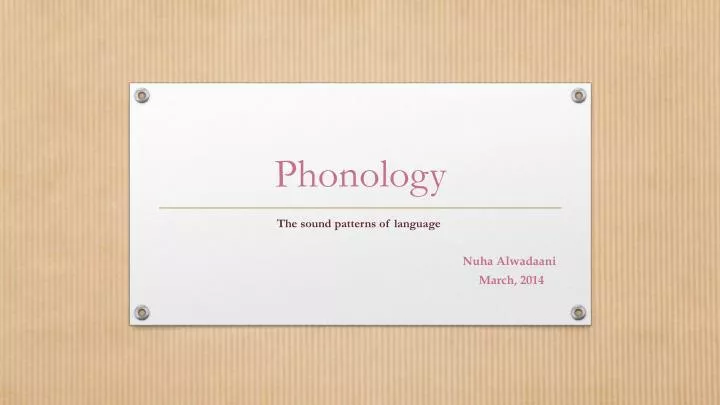 phonology