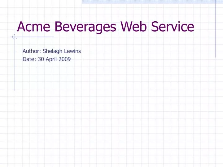 acme beverages web service