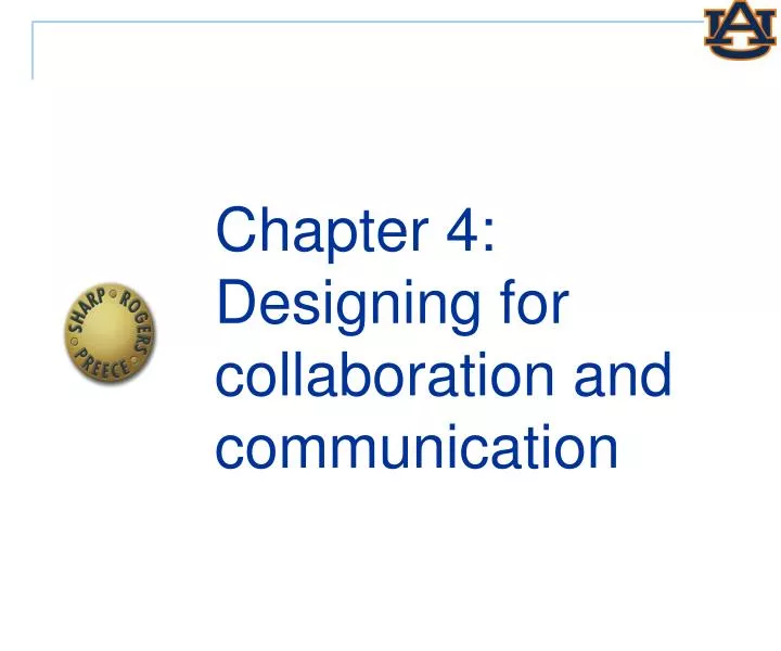 chapter 4 designing for collaboration and communication