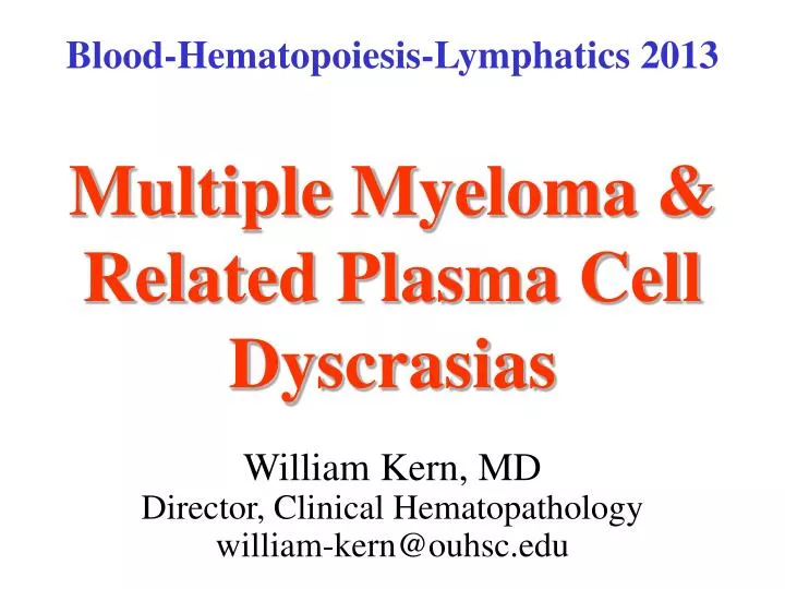 multiple myeloma related plasma cell dyscrasias